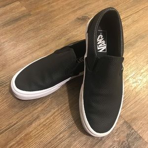 Vans Black Perforated Slip-On’s